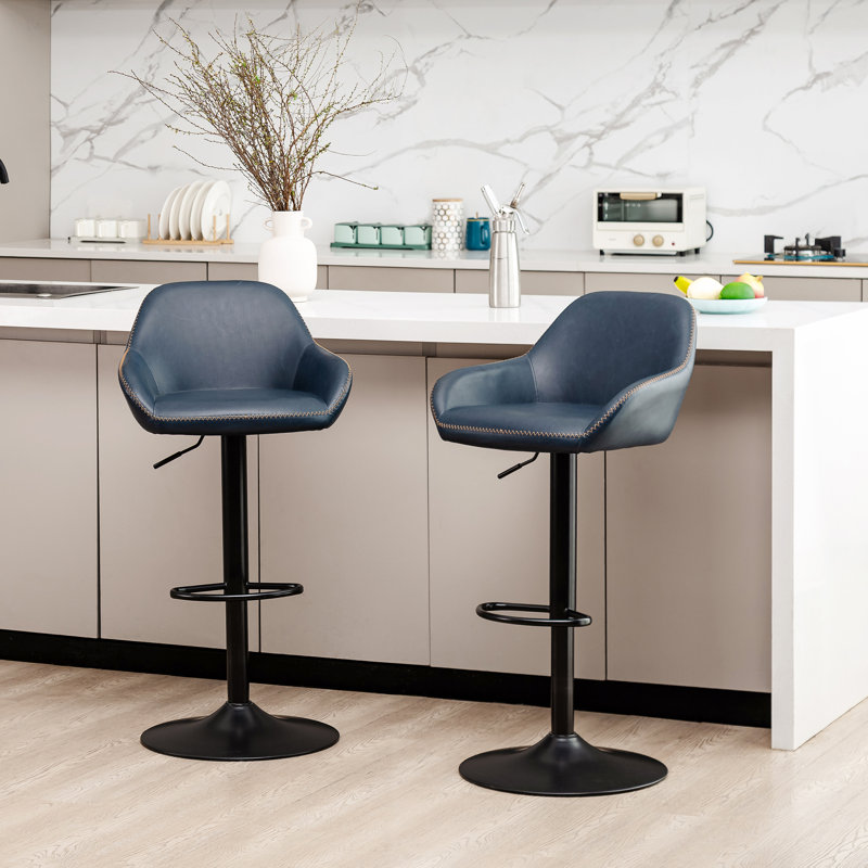 2024 Fashionoda Industrial Bar Stools Set of 2,Height Adjustable Metal Swivel Barstoo